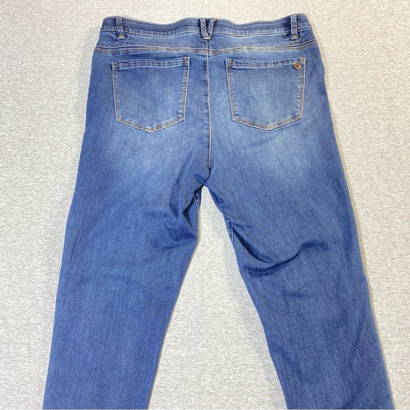 Democracy Jegging Jeans Womens 14 Dark Blue Ab Solution Hi Rise Stretch Denim - Picture 6 of 14